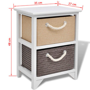 vidaXL Tables de chevet 2 pcs bois