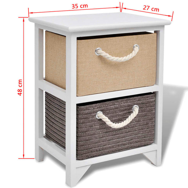 vidaXL Tables de chevet 2 pcs bois