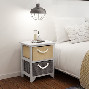 vidaXL Tables de chevet 2 pcs bois
