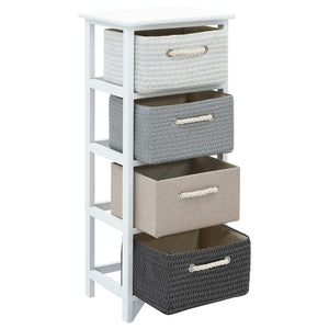 vidaXL Meuble d'appoint avec 4 paniers en bois