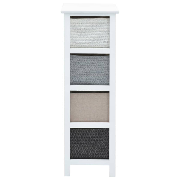 vidaXL Meuble d'appoint avec 4 paniers en bois