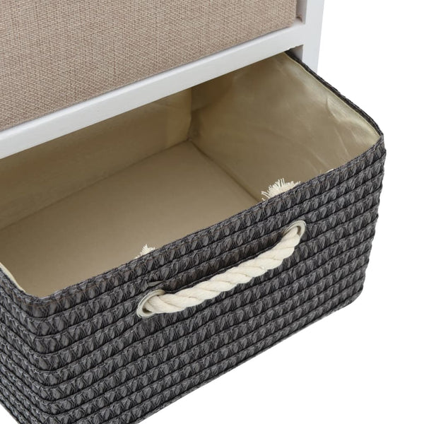 vidaXL Meuble d'appoint avec 4 paniers en bois