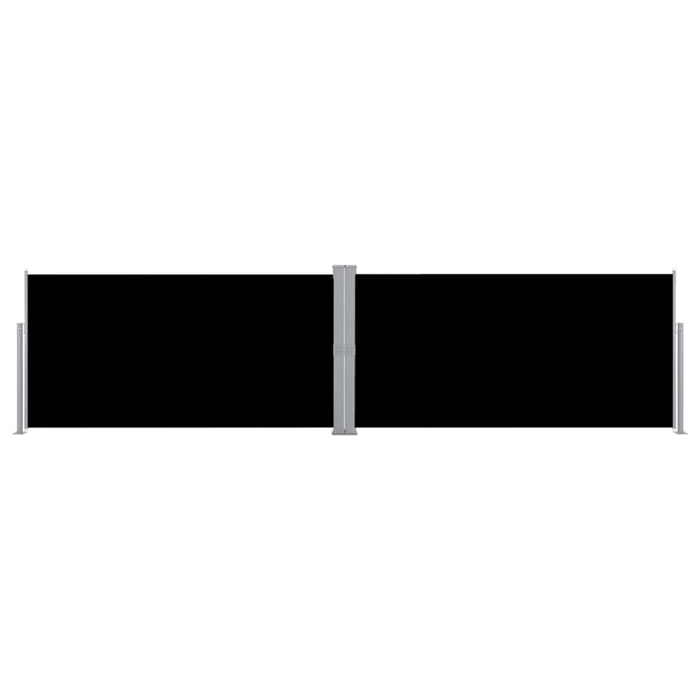 vidaXL Store latéral rétractable Noir 160×600 cm