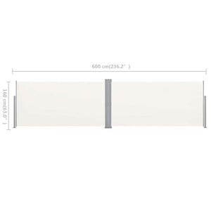 Ausziehbare Seitenmarkise Creme 160x600 cm