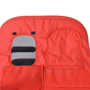 vidaXL Poussette double en acier rouge et noir
