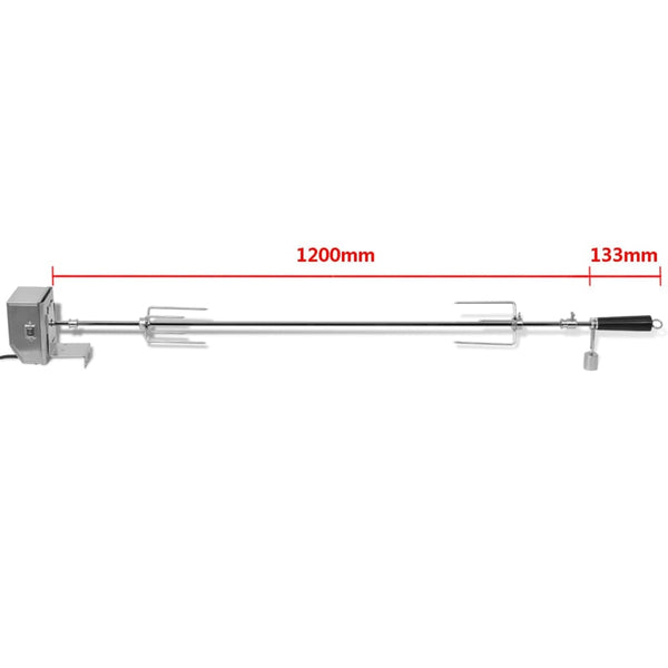 Grill Rotisserie Spieß mit Motor, 1200mm