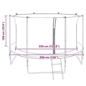 Sicherheitsnetz für 3,96 m Runde Trampoline