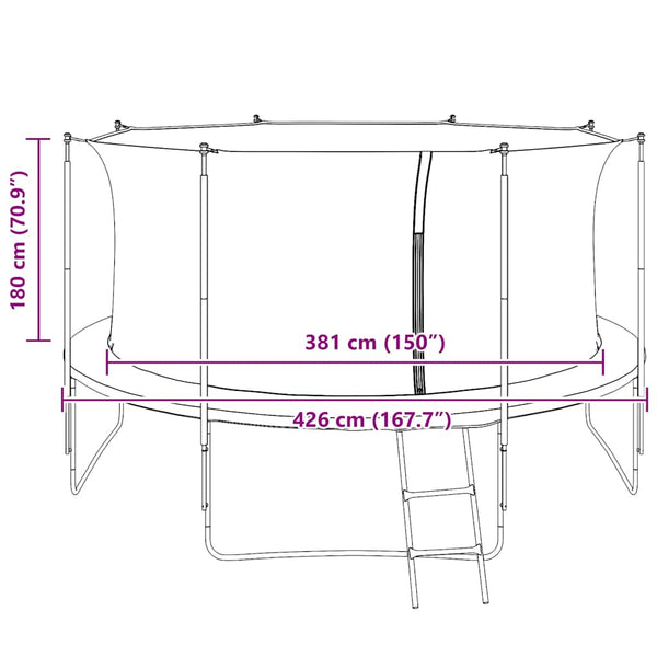 Sicherheitsnetz für 4,26 m Runde Trampoline