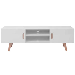 TV-Schrank MDF 150x35x48,5 cm Hochglanz-Weiß