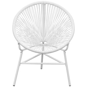 Weißer Garten Mondstuhl aus Rattan
