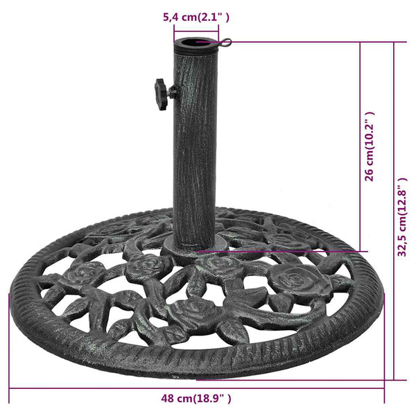 Gusseisen Sonnenschirmständer 12kg - 48cm