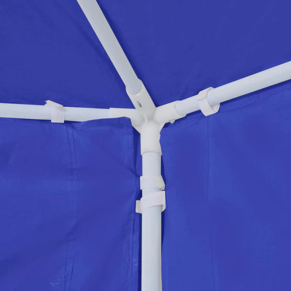 Blaues Festzelt mit 6 Seitenwänden 2x2 m