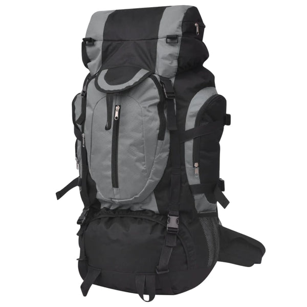 75L Wanderrucksack XXL – Schwarz & Grau