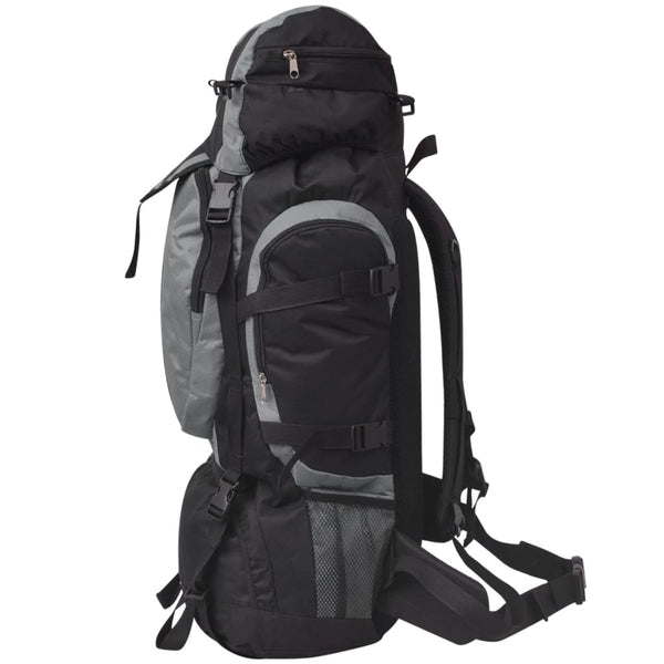 75L Wanderrucksack XXL – Schwarz & Grau