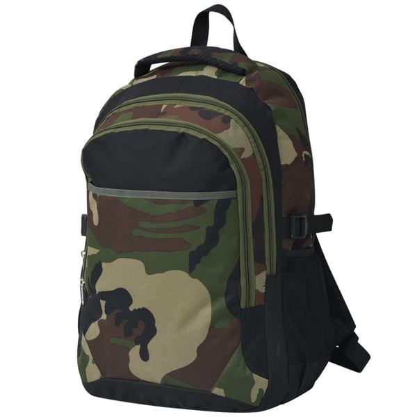 40L Schulrucksack - Schwarz und Camo