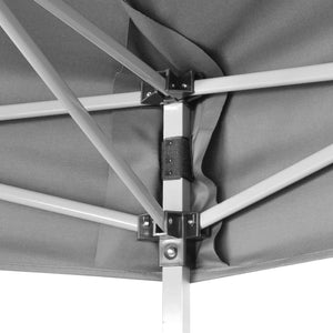 Faltbares Partyzelt, Hexagonal, Grau, 3,6x3,1m