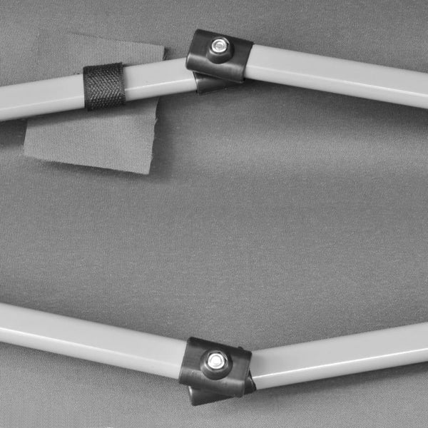 Faltbares Partyzelt, Hexagonal, Grau, 3,6x3,1m