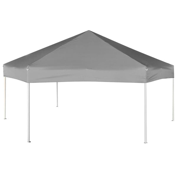 Hexagonales Pop-Up Partyzelt Grau 3,6x3,1m