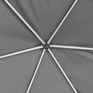 Hexagonales Pop-Up Partyzelt Grau 3,6x3,1m