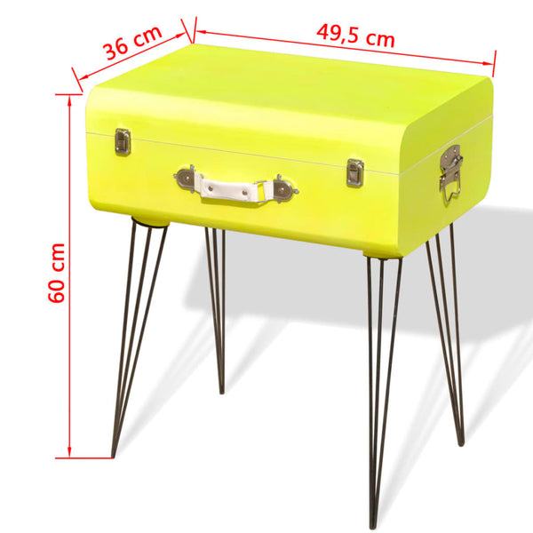 Beistelltisch 49,5x36x60 cm Gelb