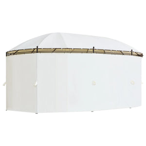Cremeweißer Gartenpavillon 530x350 cm