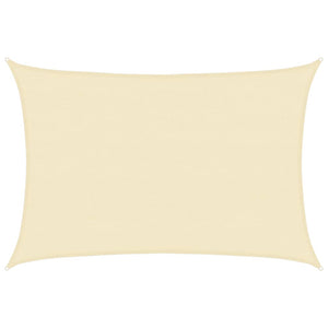 Rechteckiges Sonnensegel 4x6m Creme HDPE