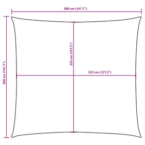 Quadratisches Sonnensegel Oxford 3,6x3,6m Terracotta