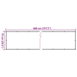Balkonsichtschutz Beige Oxford 75x400 cm