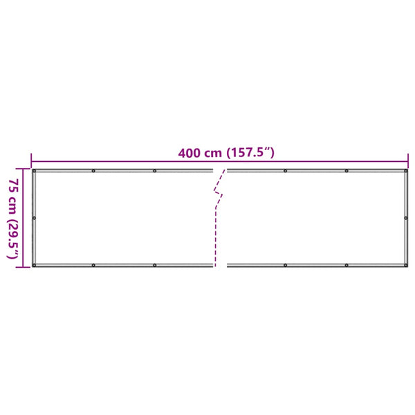 Balkonsichtschutz Beige Oxford 75x400 cm