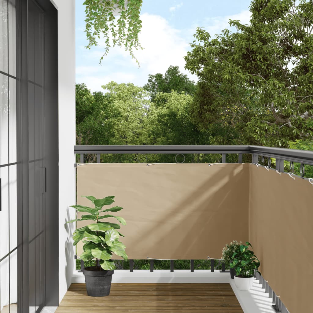 Balkonsichtschutz Beige Oxford 75x400 cm