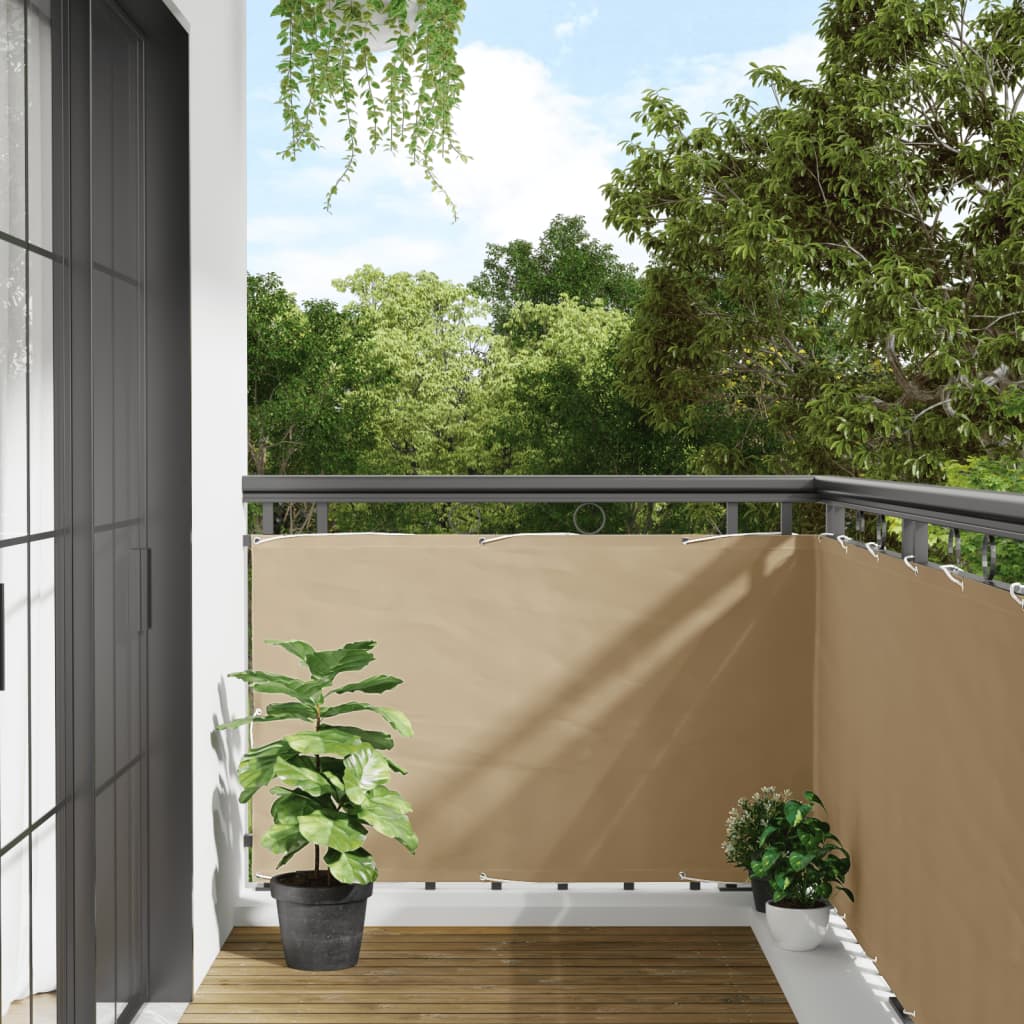 Beiger Balkonsichtschutz Oxford 90x400 cm