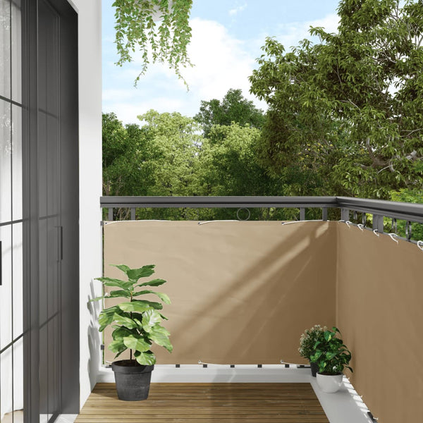 Beiger Balkonsichtschutz Oxford 90x400 cm