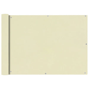 Balkonsichtschutz Creme Oxford Gewebe 75x400 cm