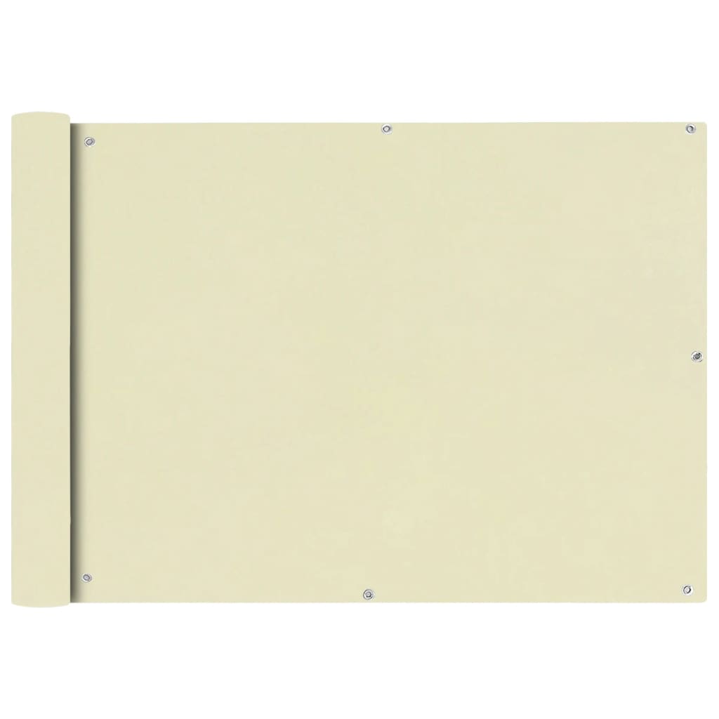 Balkonsichtschutz Creme Oxford Gewebe 75x400 cm