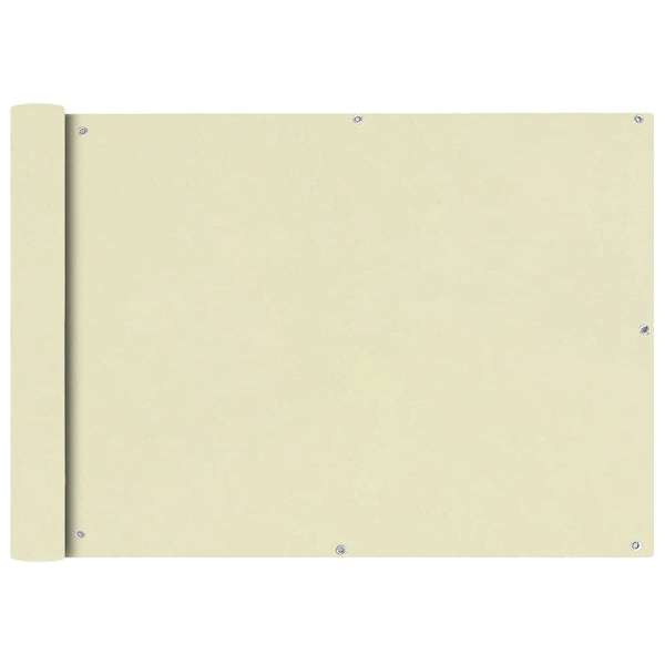Balkonsichtschutz Creme Oxford Gewebe 75x400 cm