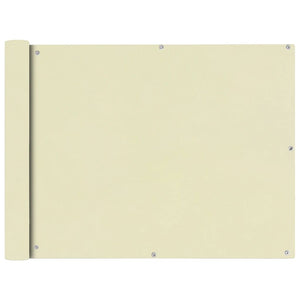 Balkonsichtschutz Oxford Creme 90x400 cm