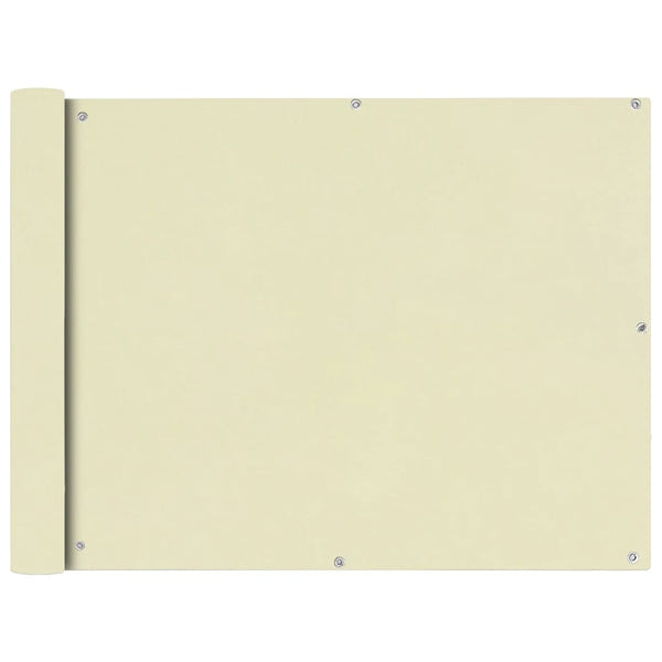 Balkonsichtschutz Oxford Creme 90x400 cm