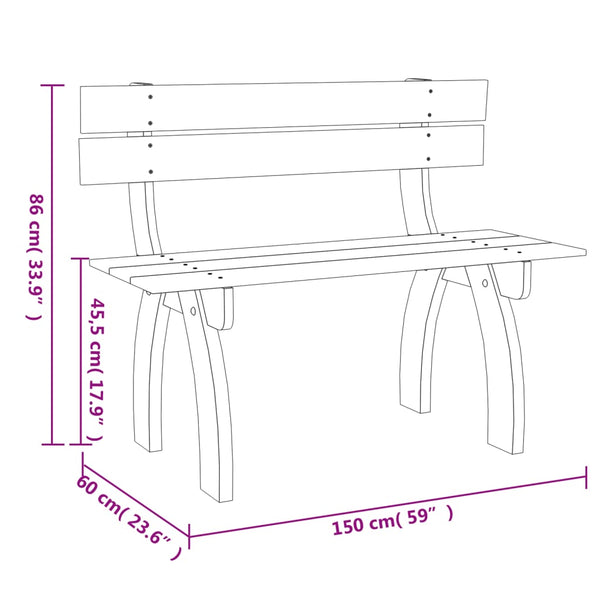Gartenbank Kiefer 150 cm