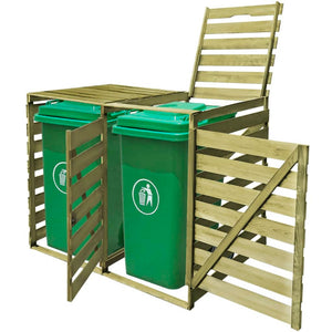 Mülltonnenbox für 2 Tonnen Imprägniertes Holz