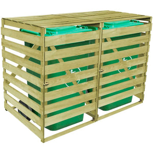 Mülltonnenbox für 2 Tonnen Imprägniertes Holz