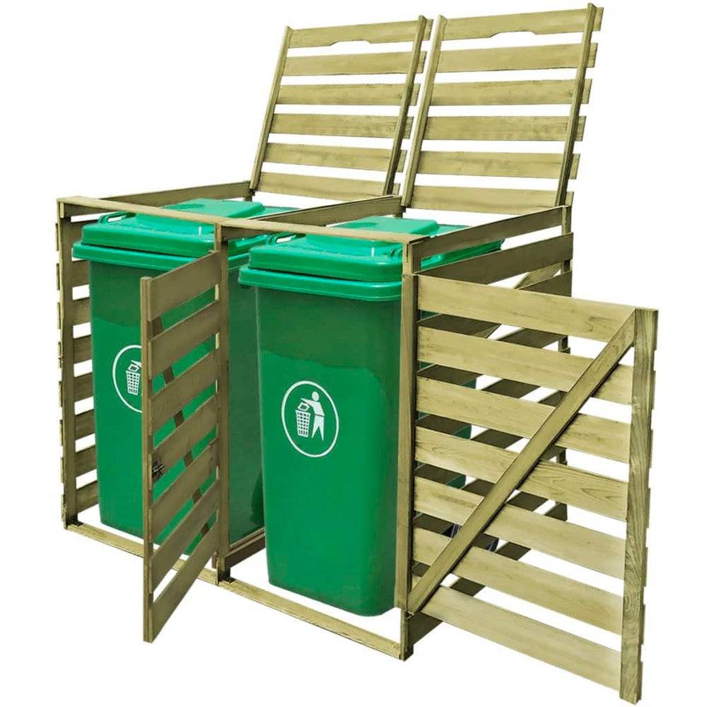 Mülltonnenbox für 2 Tonnen Imprägniertes Holz