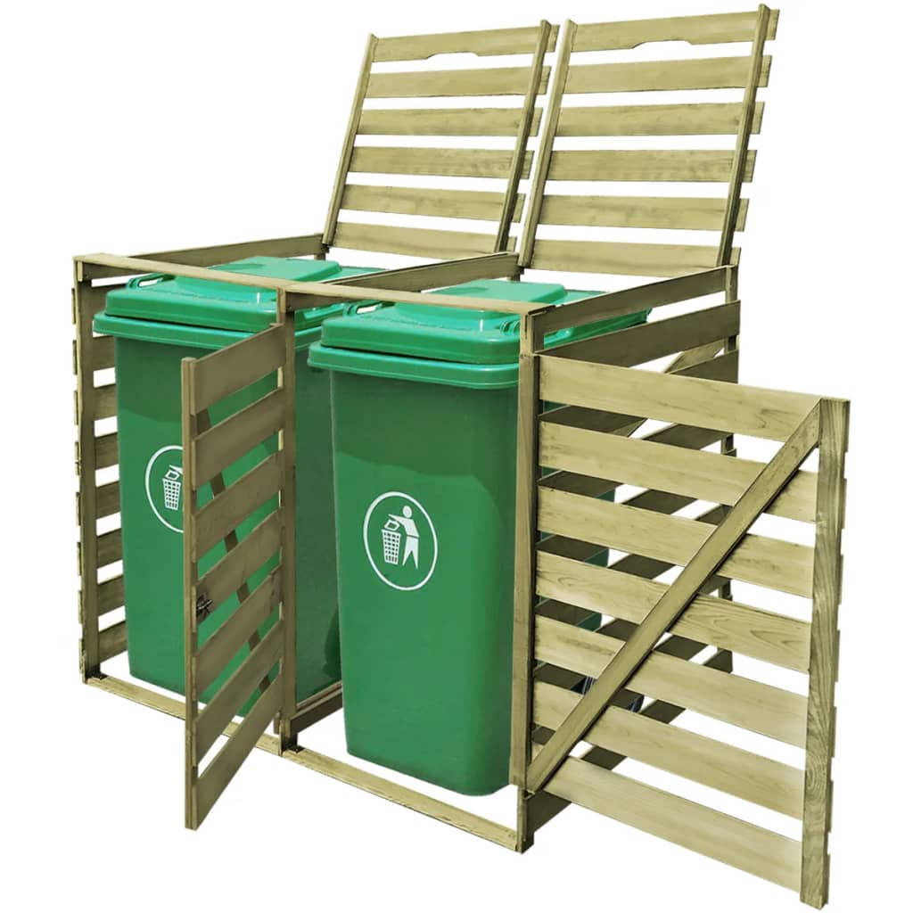Mülltonnenbox für 2 Tonnen Imprägniertes Holz