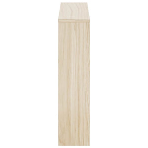 Schuhschrank mit 2 Fächern Spiegel Eiche-Optik 63x17x67 cm
