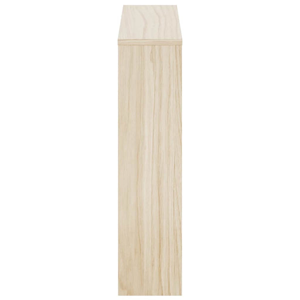 Schuhschrank mit 2 Fächern Spiegel Eiche-Optik 63x17x67 cm