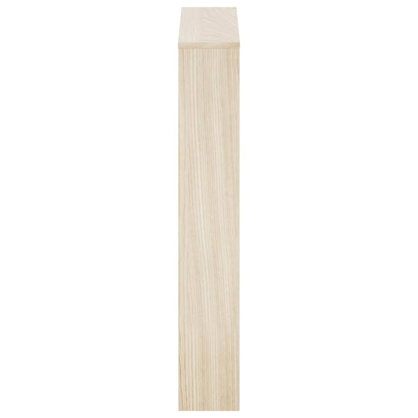 Schuhschrank mit 3 Fächern Spiegel Eiche-Optik 63x17x102,5 cm