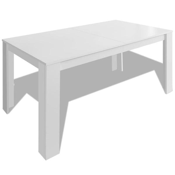 vidaXL Table de salle à manger 140x80x75 cm Blanc
