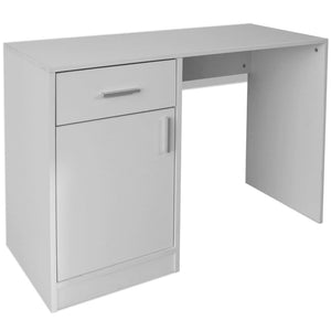 vidaXL Bureau avec tiroir et armoire Blanc 100x40x73 cm