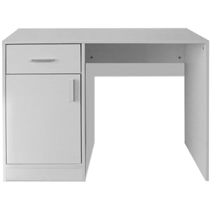 vidaXL Bureau avec tiroir et armoire Blanc 100x40x73 cm