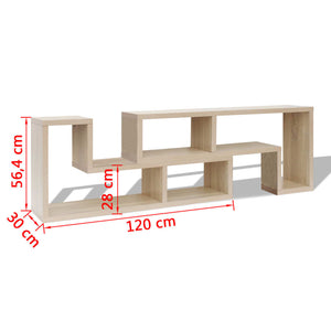 Fernsehschrank doppelt L-förmig Eiche