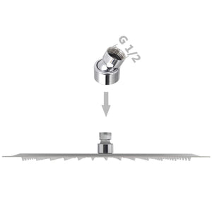 Regenbrause Edelstahl 30x30 cm Quadratisch